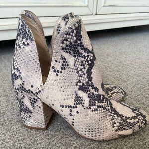 Steve Madden Snake Skin Booties